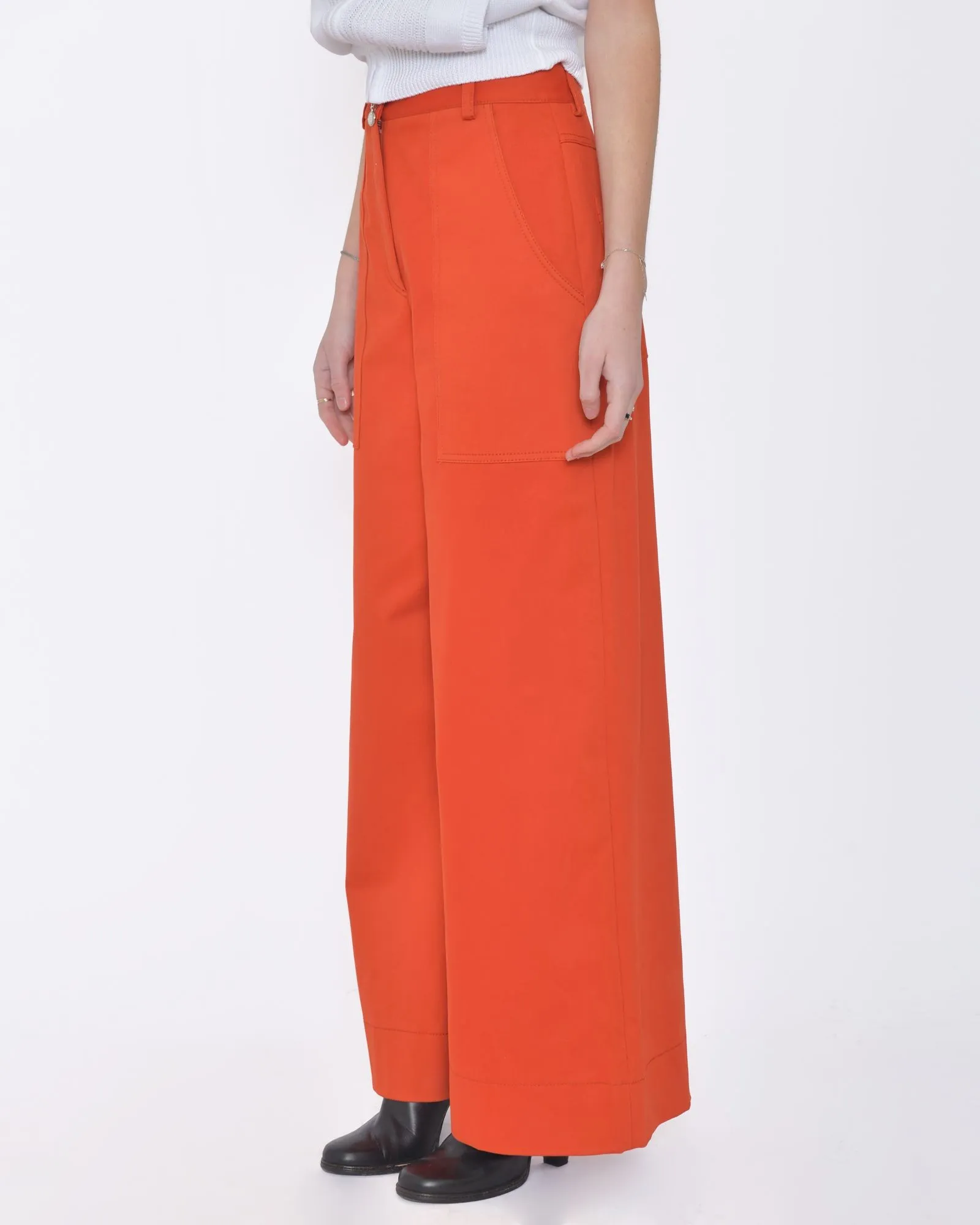 Pantalon orange droit taille haute Missoni 