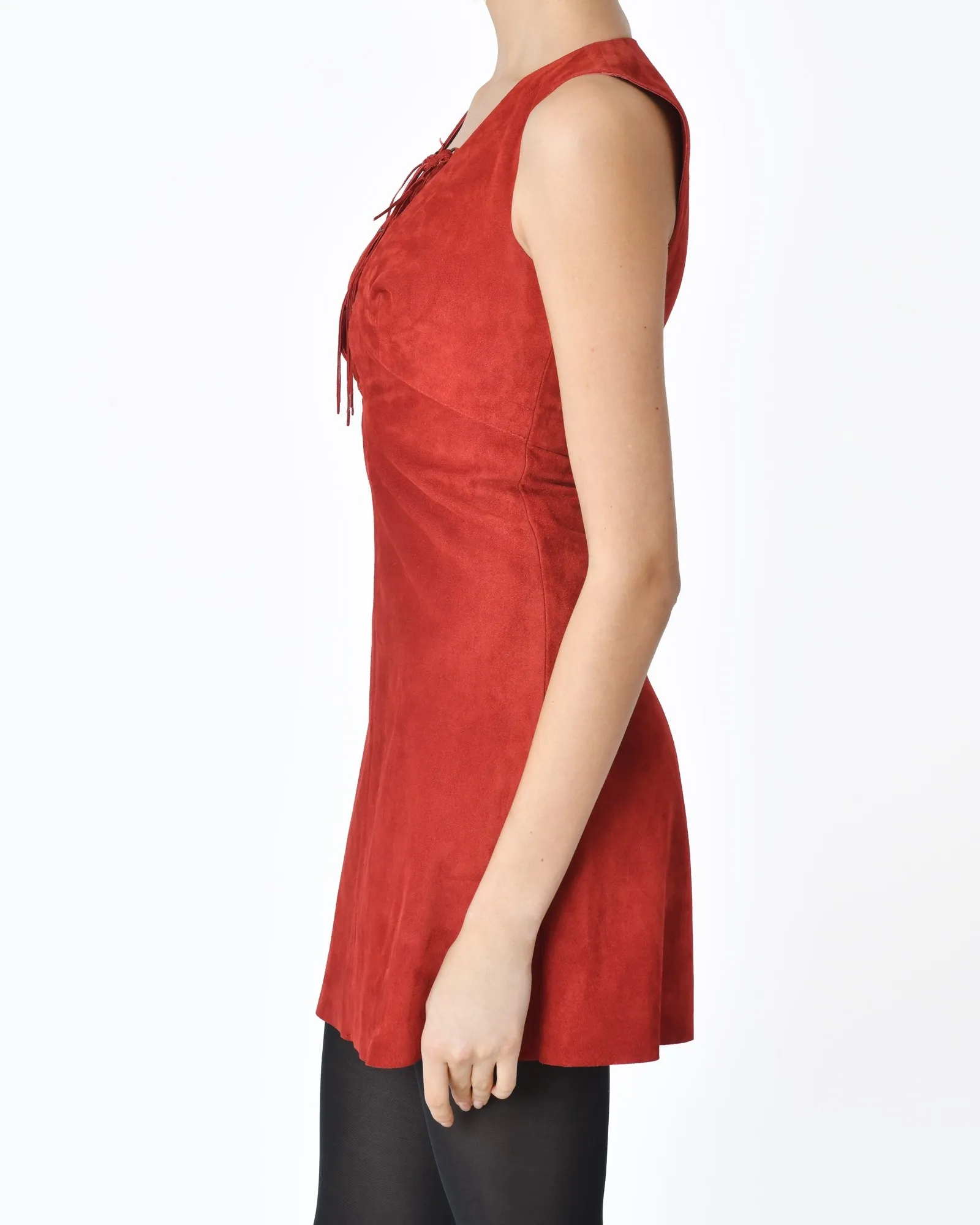 Robe cuir rouge terre Plein Sud 