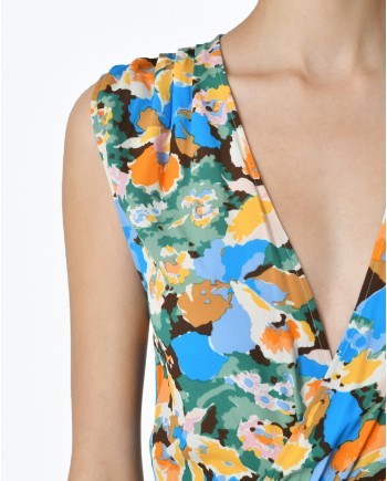 Robe florale à volants Missoni 