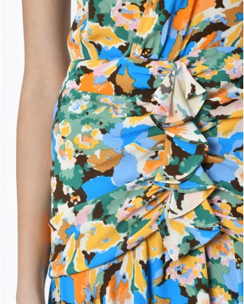 Robe florale à volants Missoni 