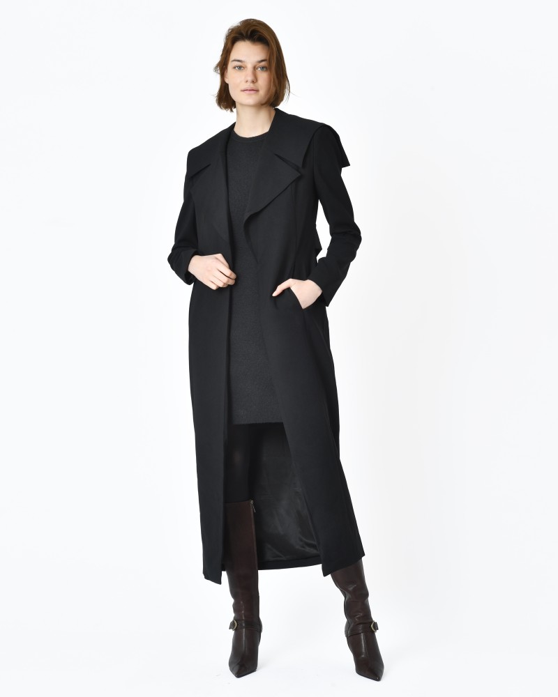 Manteau noir col marin Misha Collection 