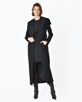 Manteau noir col marin Misha Collection 