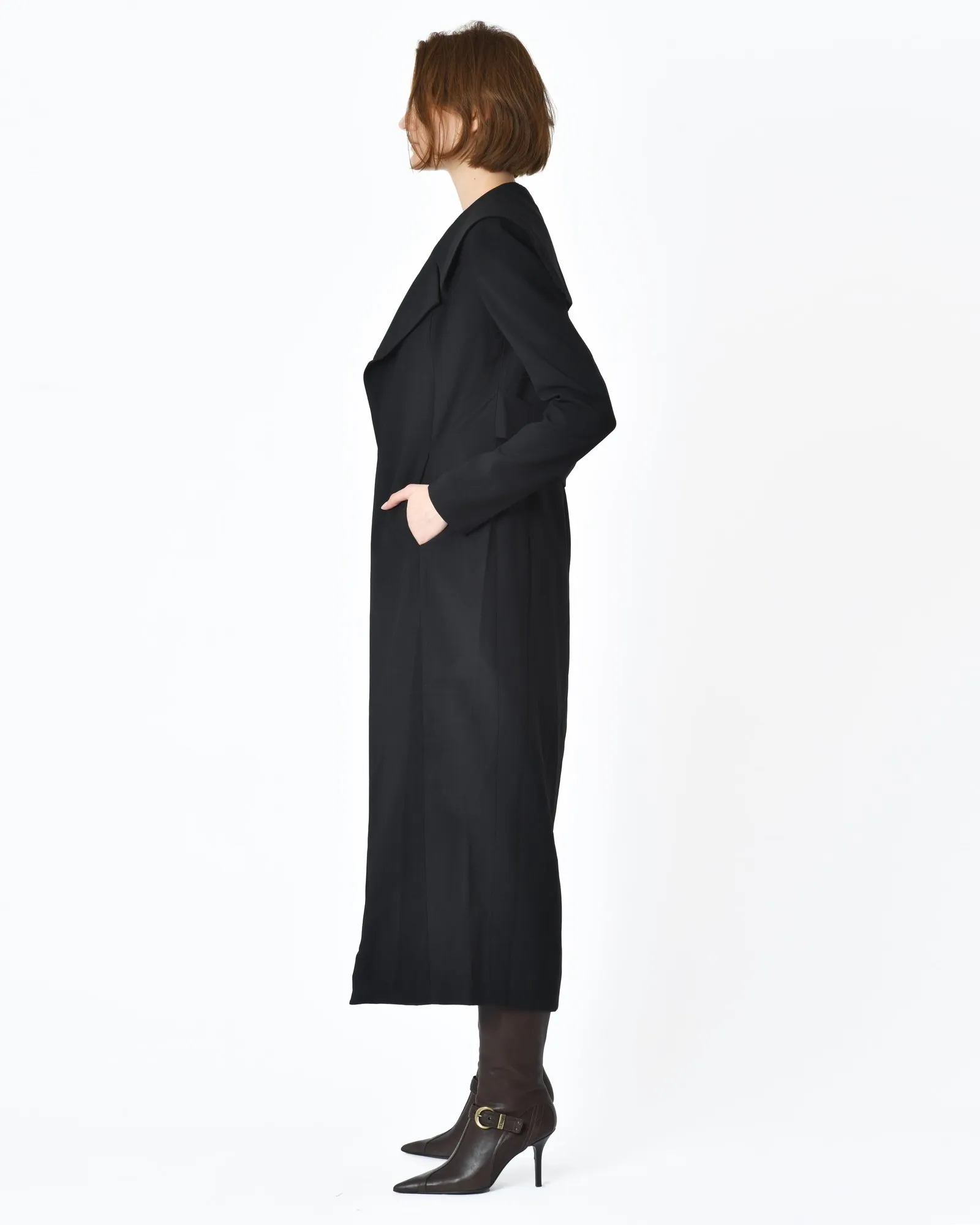 Manteau noir col marin Misha Collection 