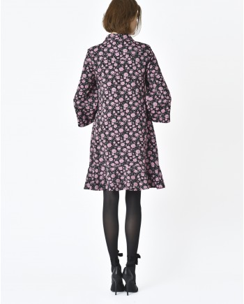 Robe noir motif à fleurs roses Blumarine 