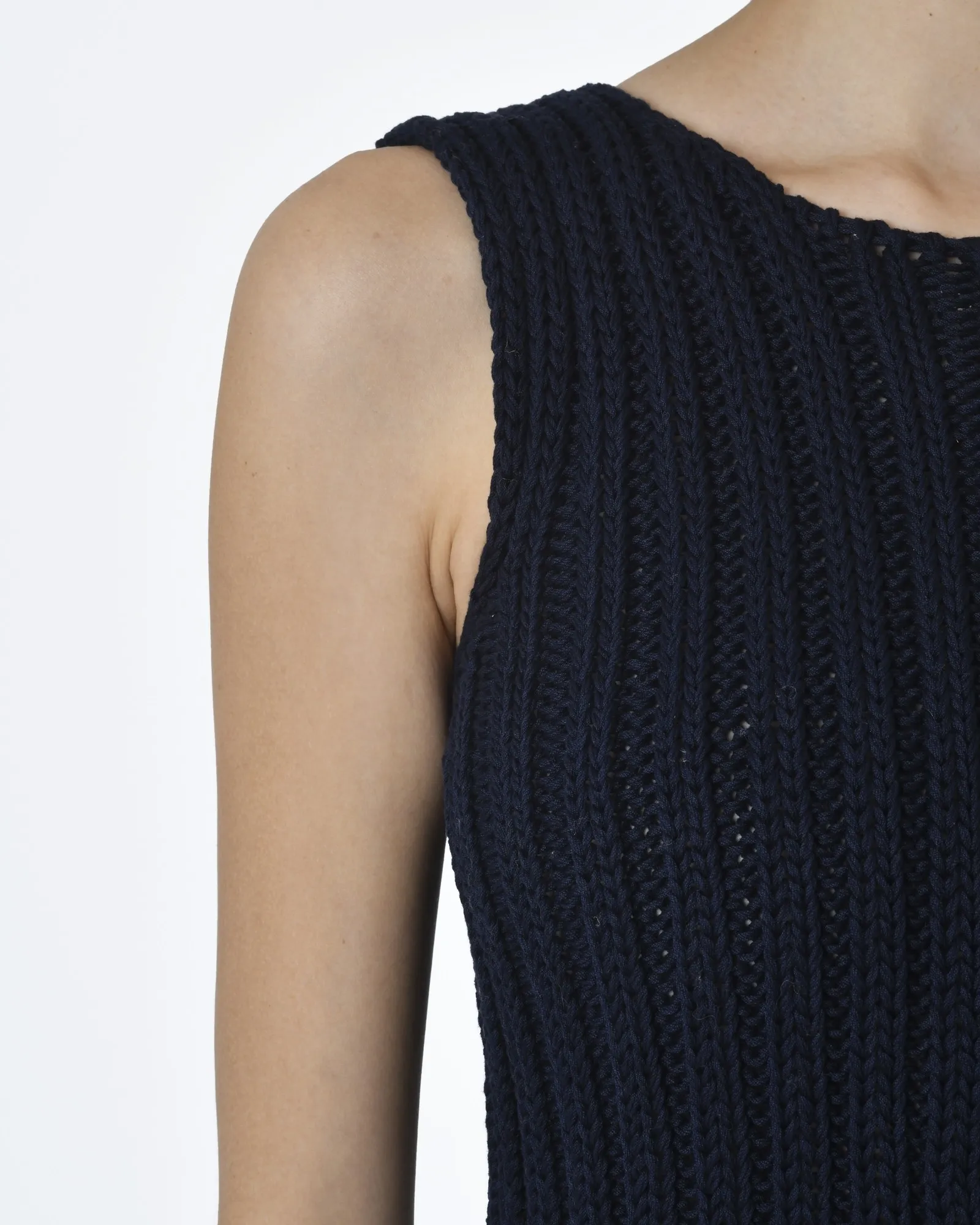 Pull bleu marine crochet  Maison Flâneur 