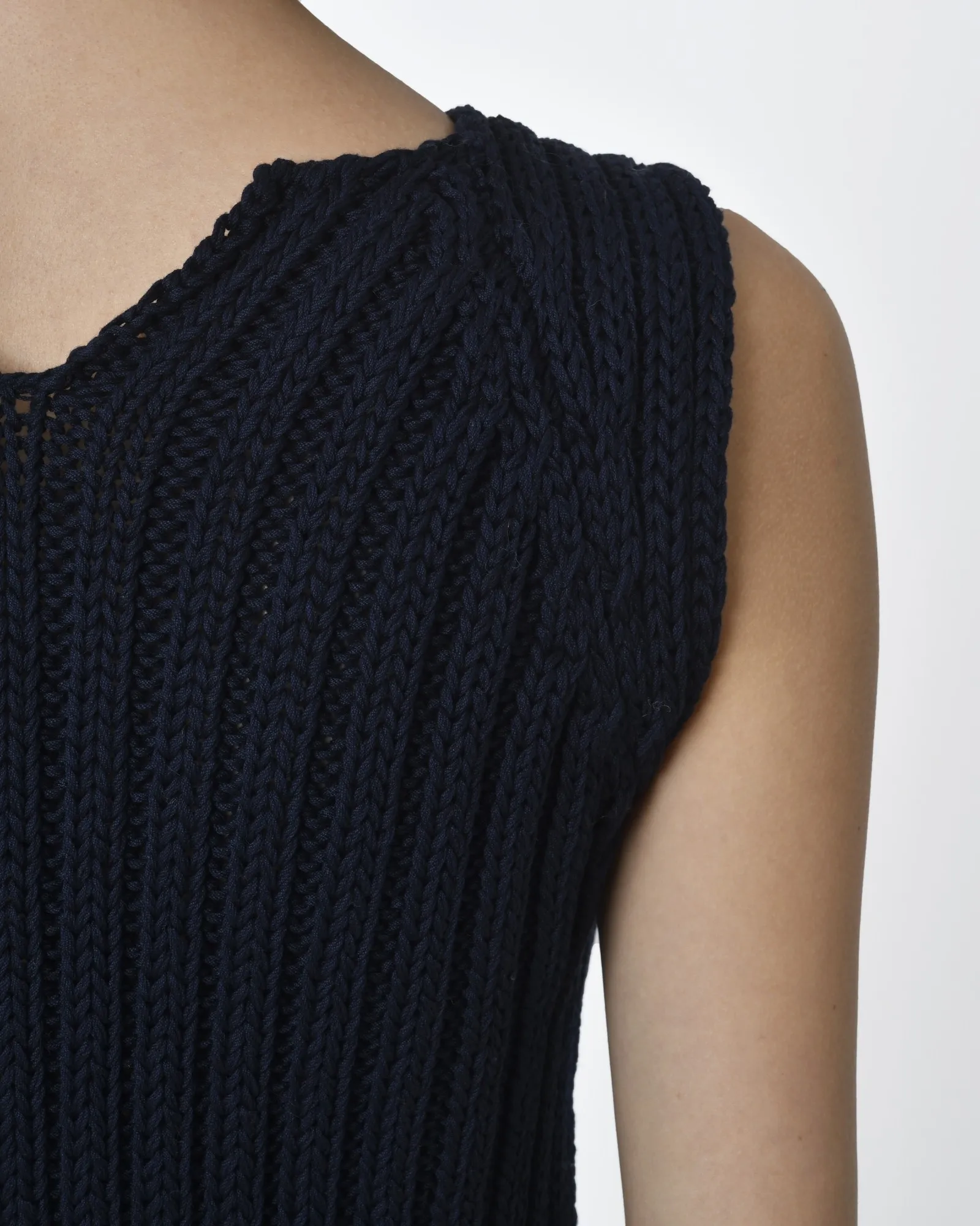 Pull bleu marine crochet  Maison Flâneur 