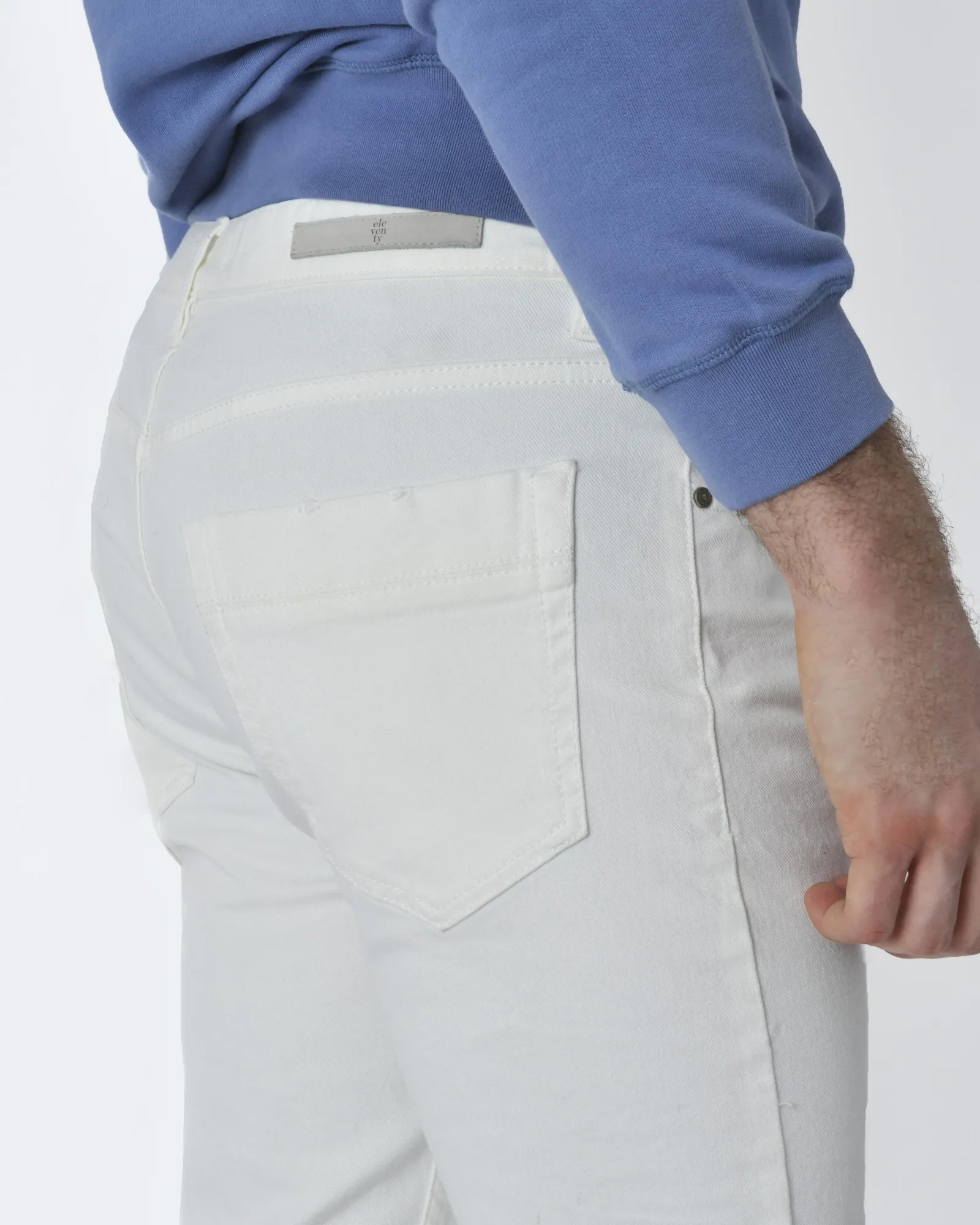 Pantalon denim blanc Eleventy 