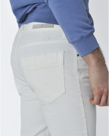 Pantalon denim blanc Eleventy 