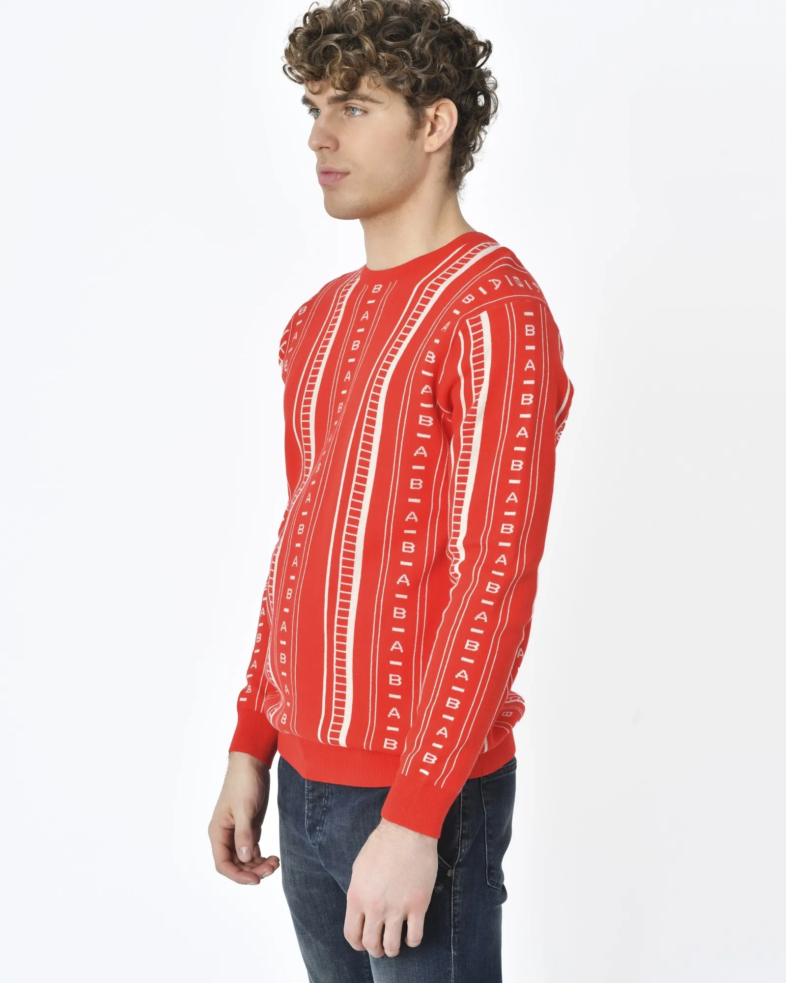 Sweat rouge à motif linéaire A B Scotch & Soda 