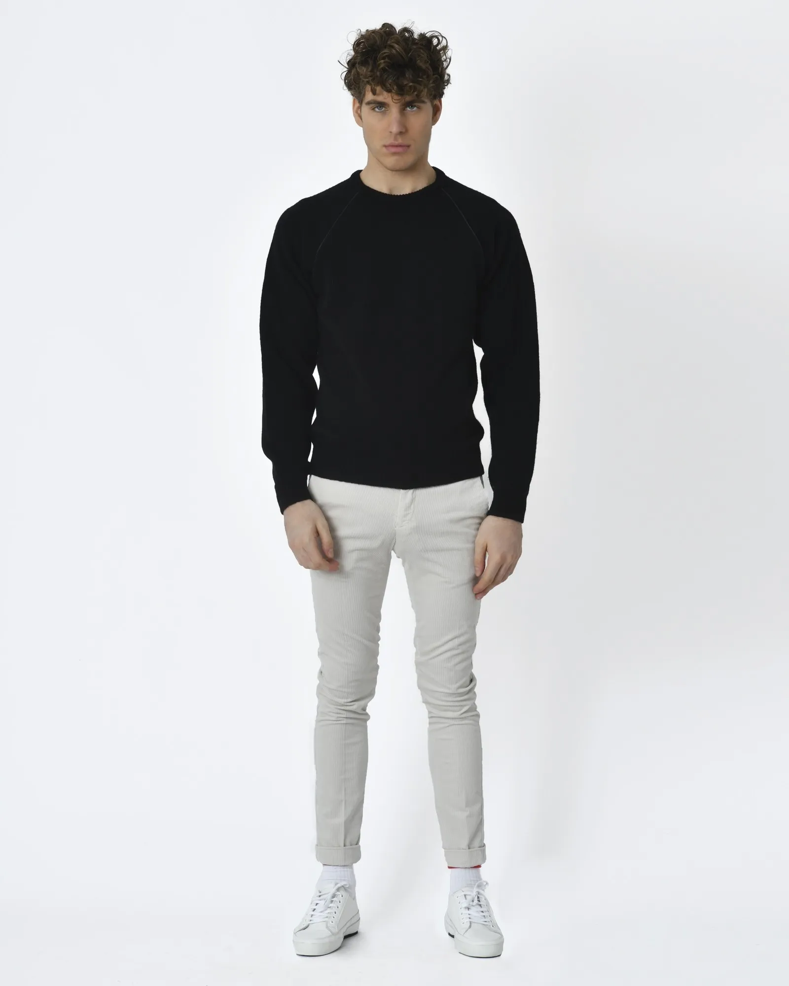 Pull en coton noir Prada 