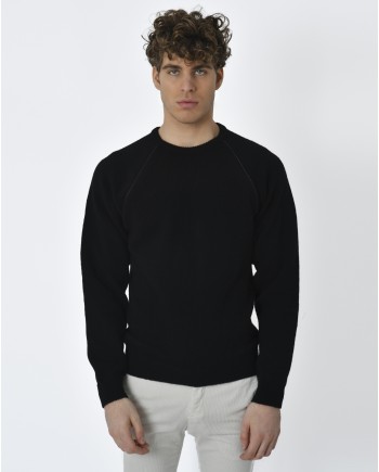 Pull en coton noir Prada 