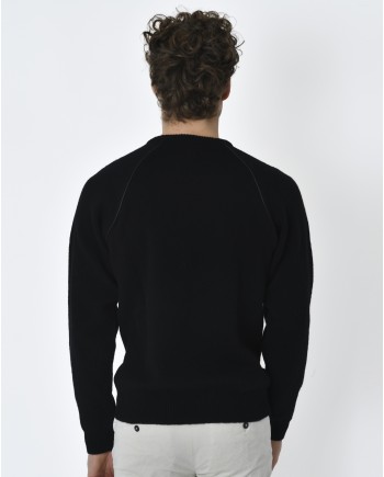 Pull en coton noir Prada 