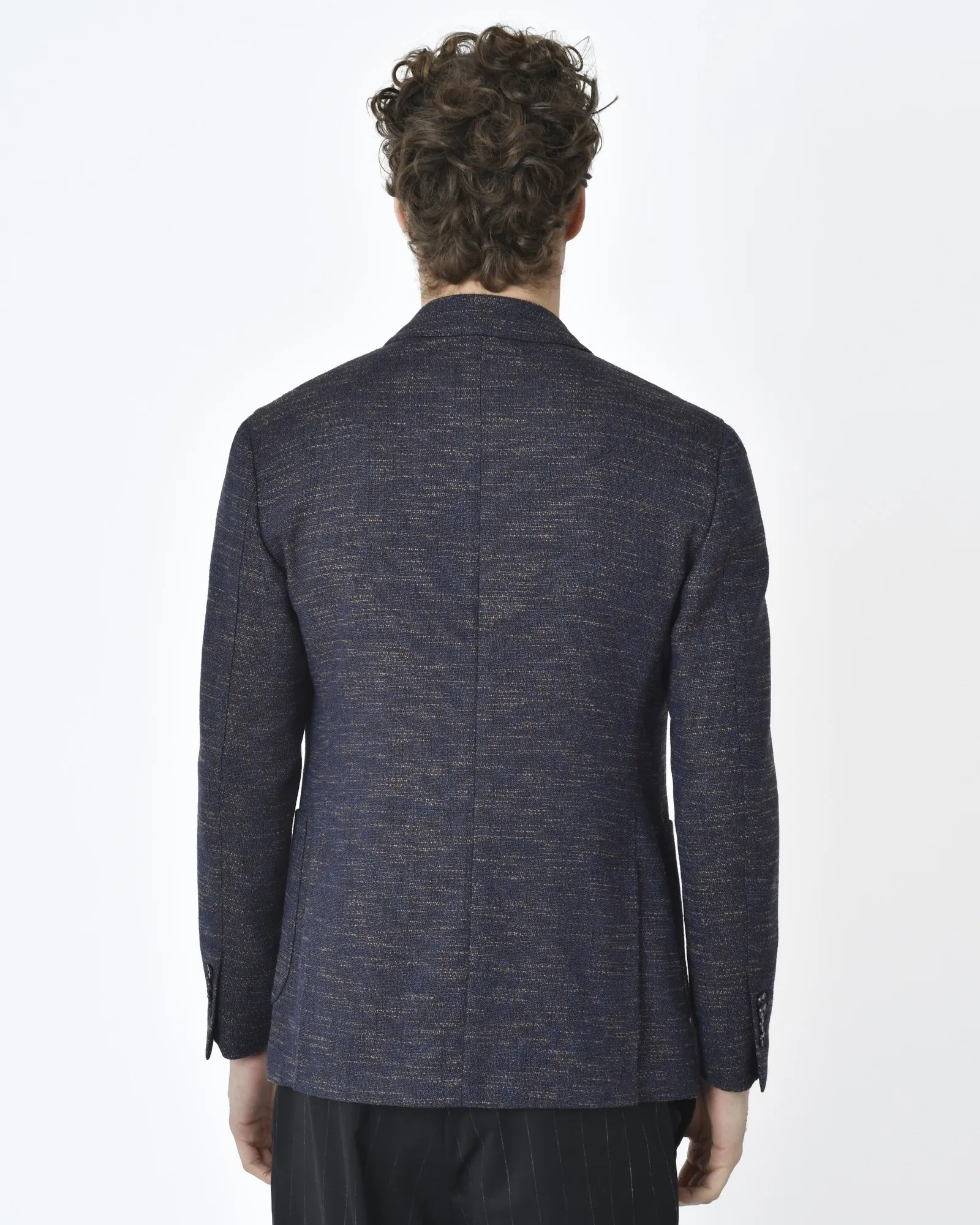 Veste blazer tissus texturé bleu Gabriele Pasini 