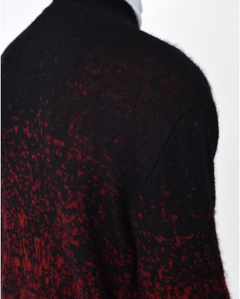 Cardigan noir rouge Isabel Benenato 