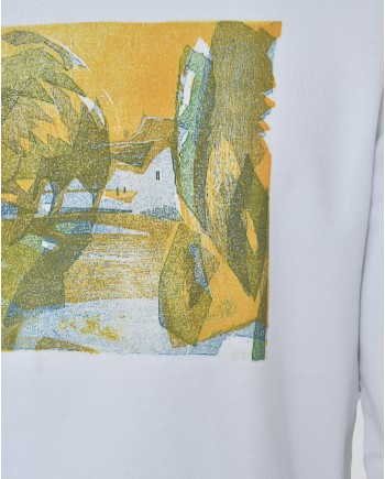 Sweat blanc à motif paysage Editions M.R 