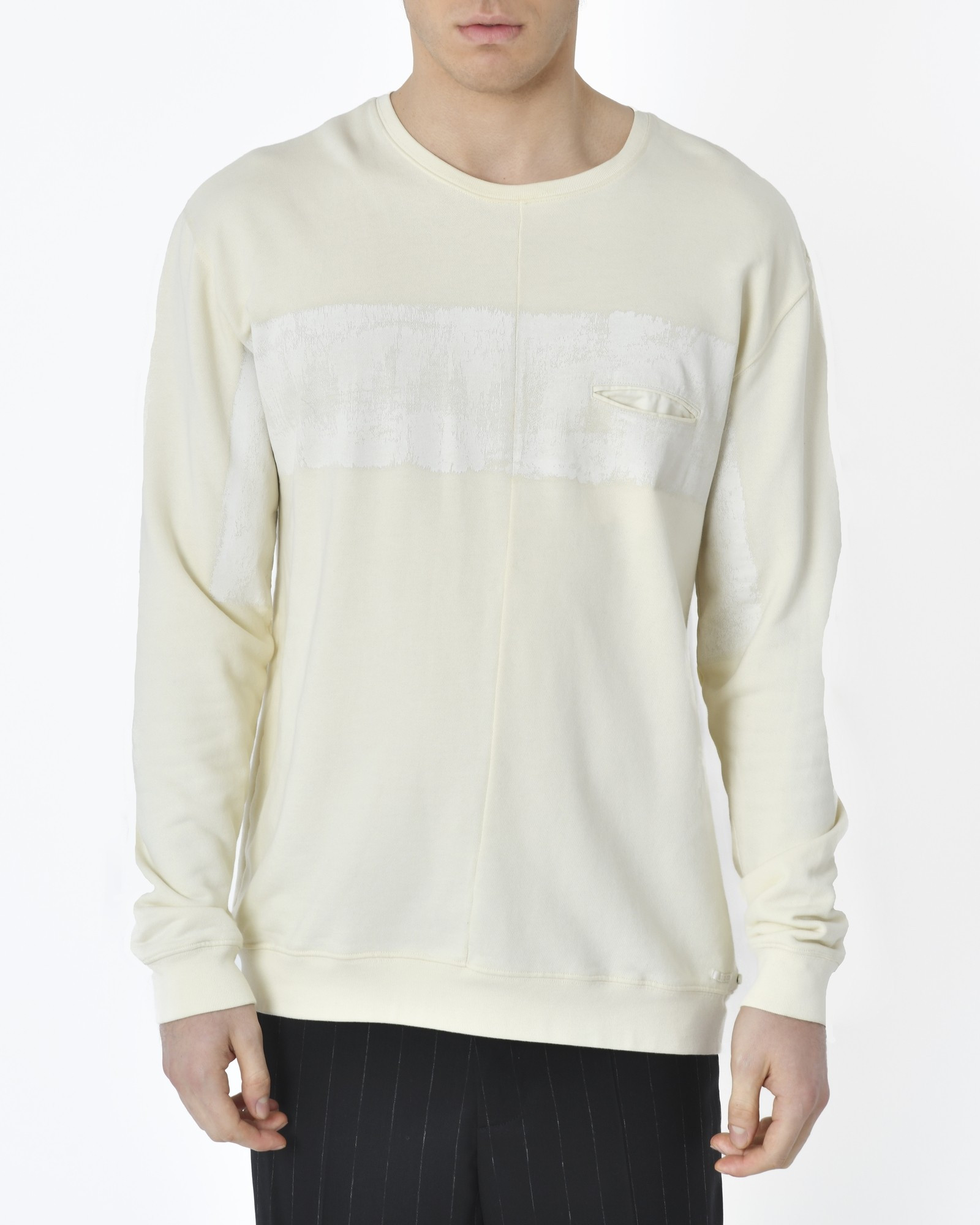 Sweat beige avec rayure blanche Scotch & Soda 