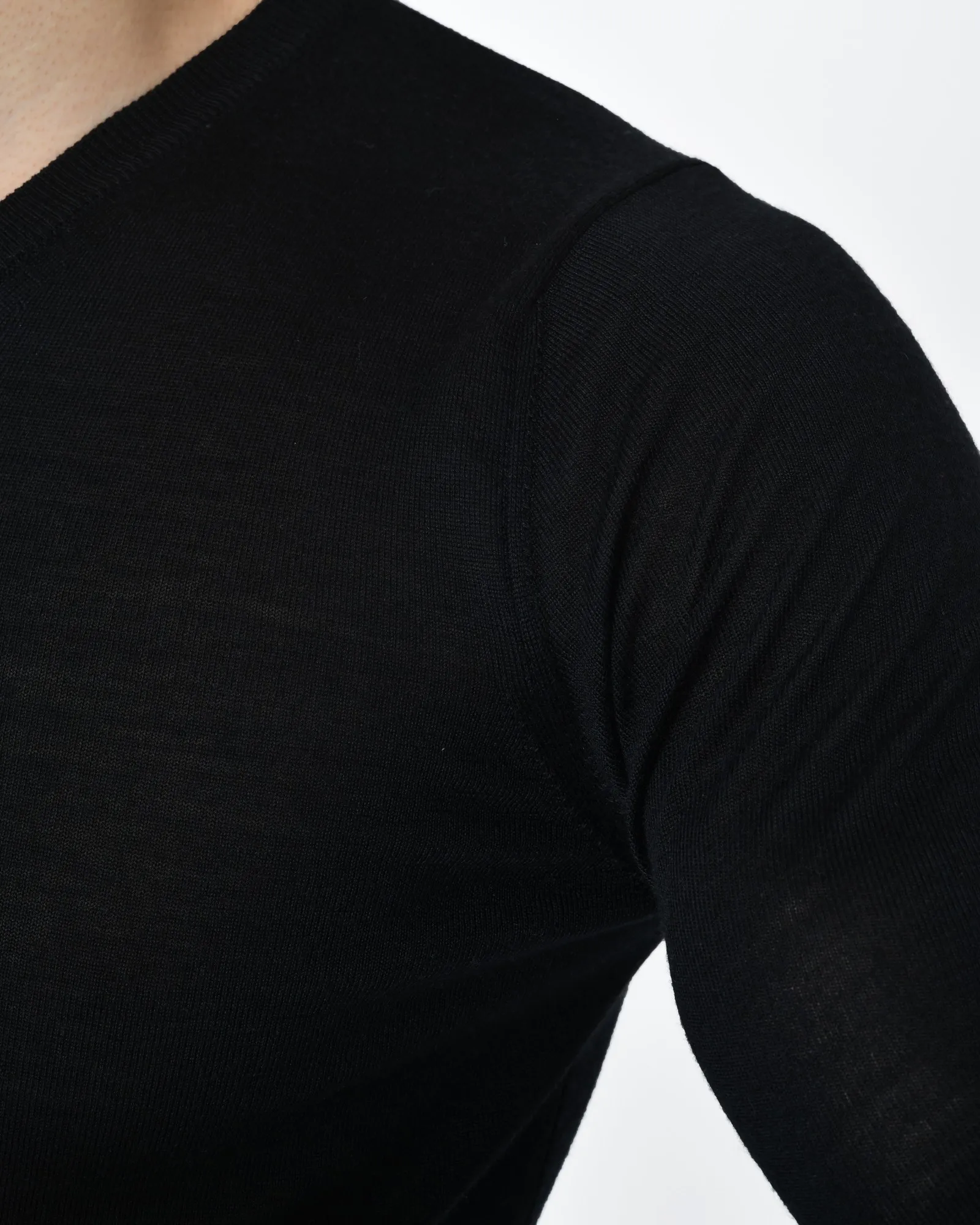 Pull maille noir V Vneck 