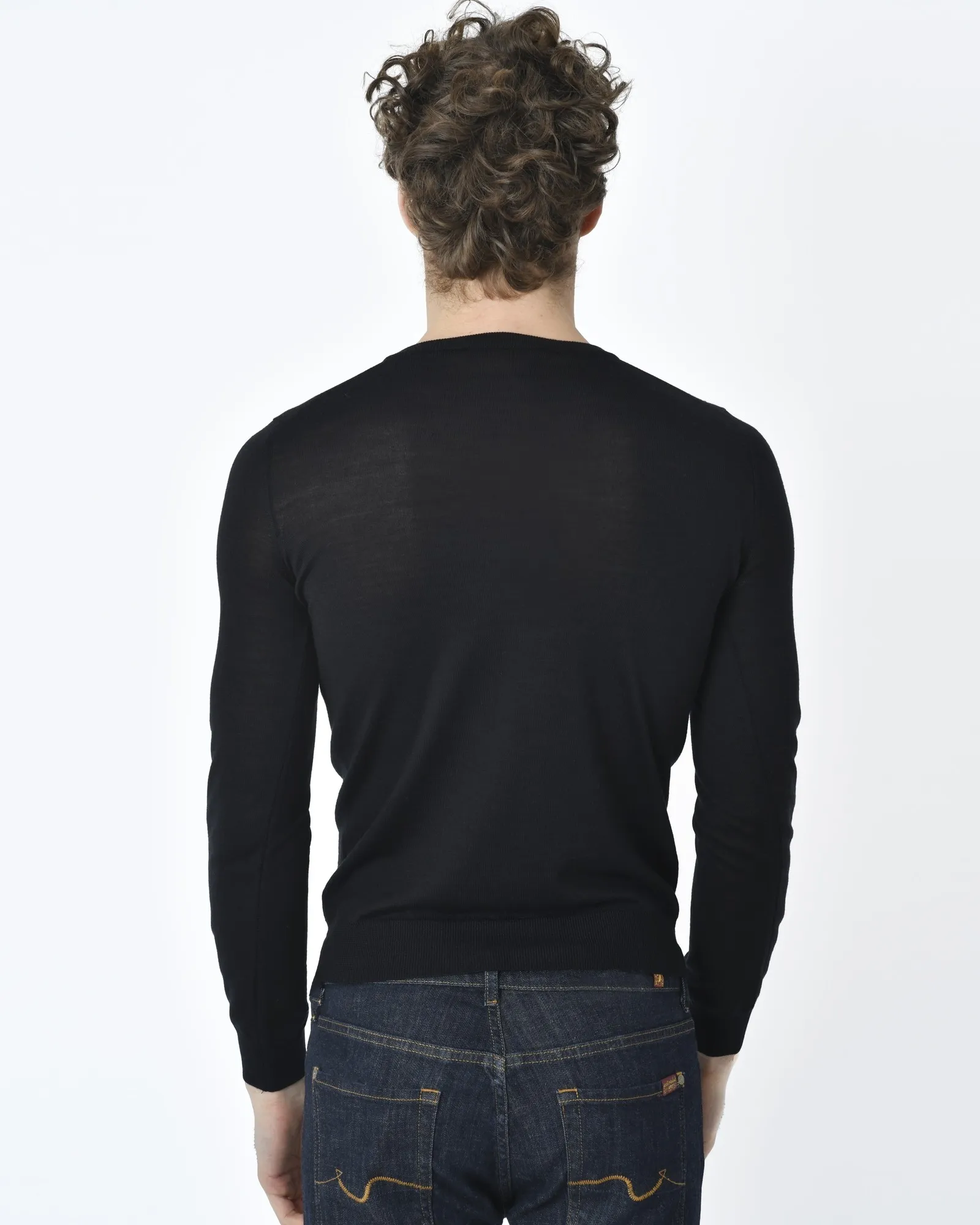 Pull maille noir V Vneck 