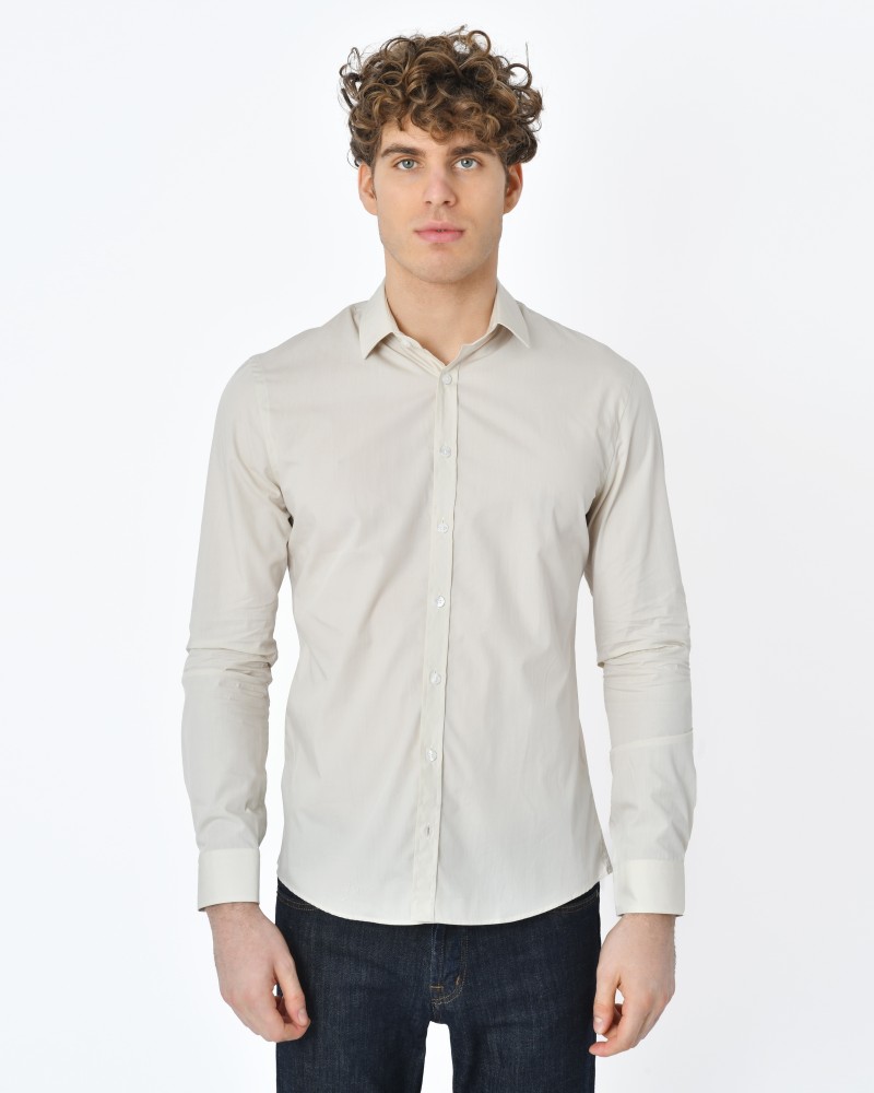 Chemise beige uni Les Hommes 