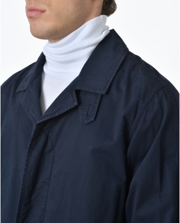 Manteau en coton bleu navy Breuer 