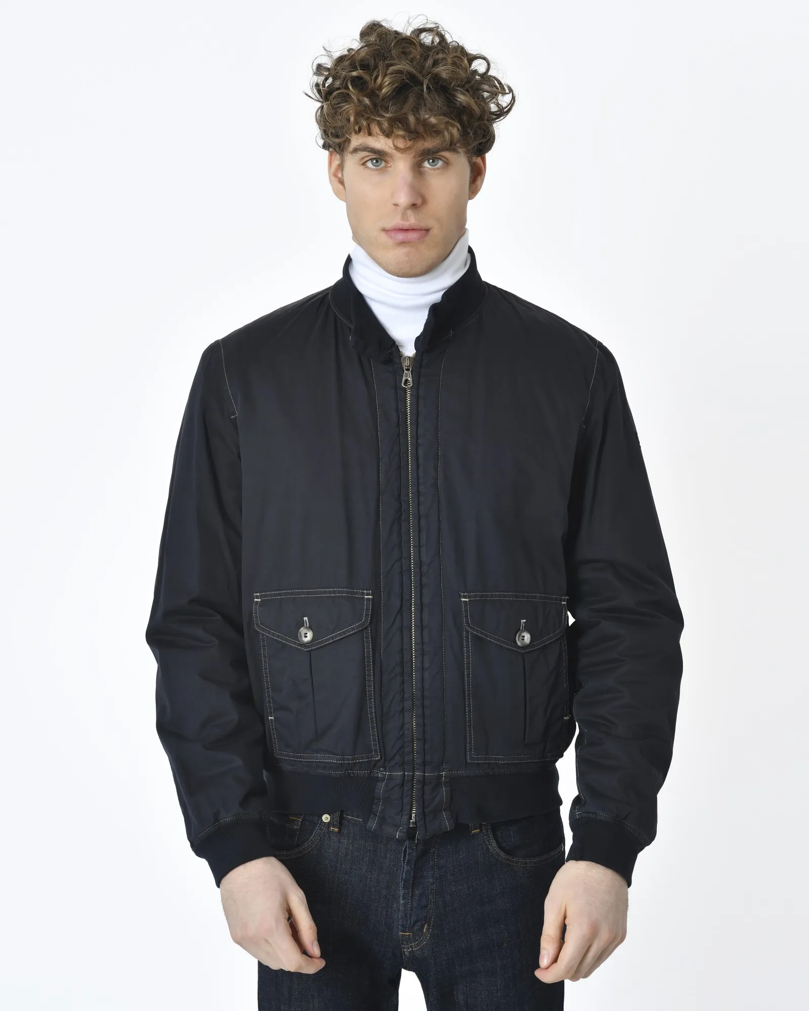 Blouson bomber bleu Breuer 