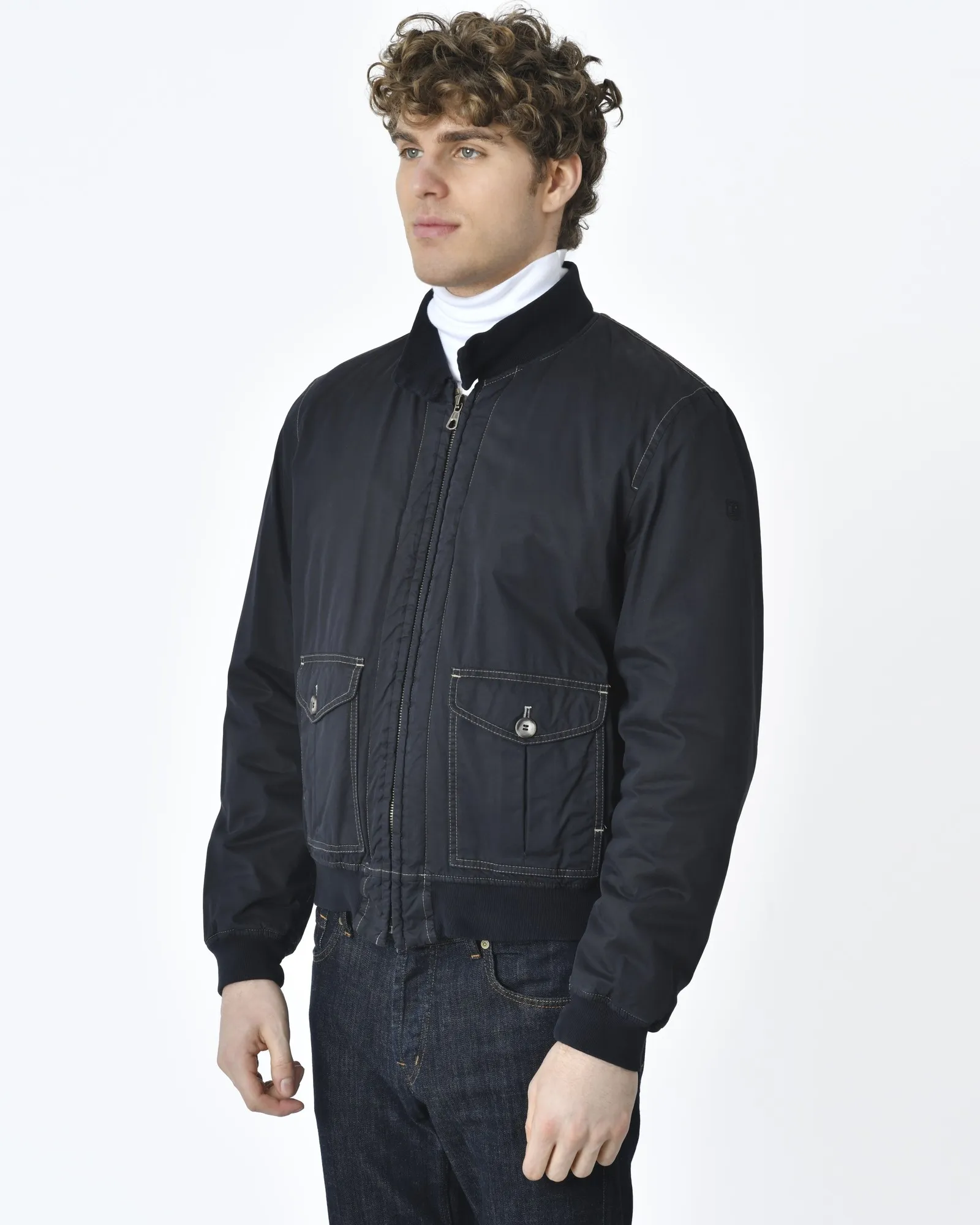 Blouson bomber bleu Breuer 