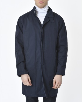 Manteau en coton bleu navy Breuer 