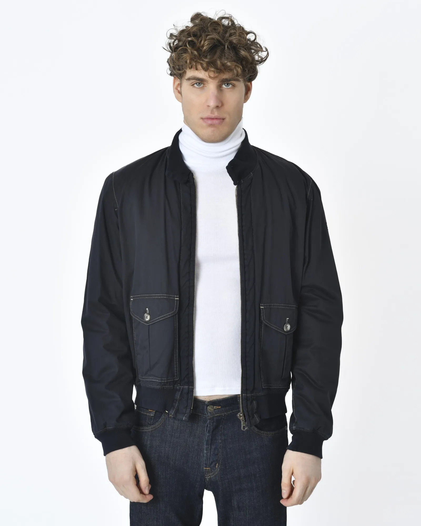 Blouson bomber bleu Breuer 