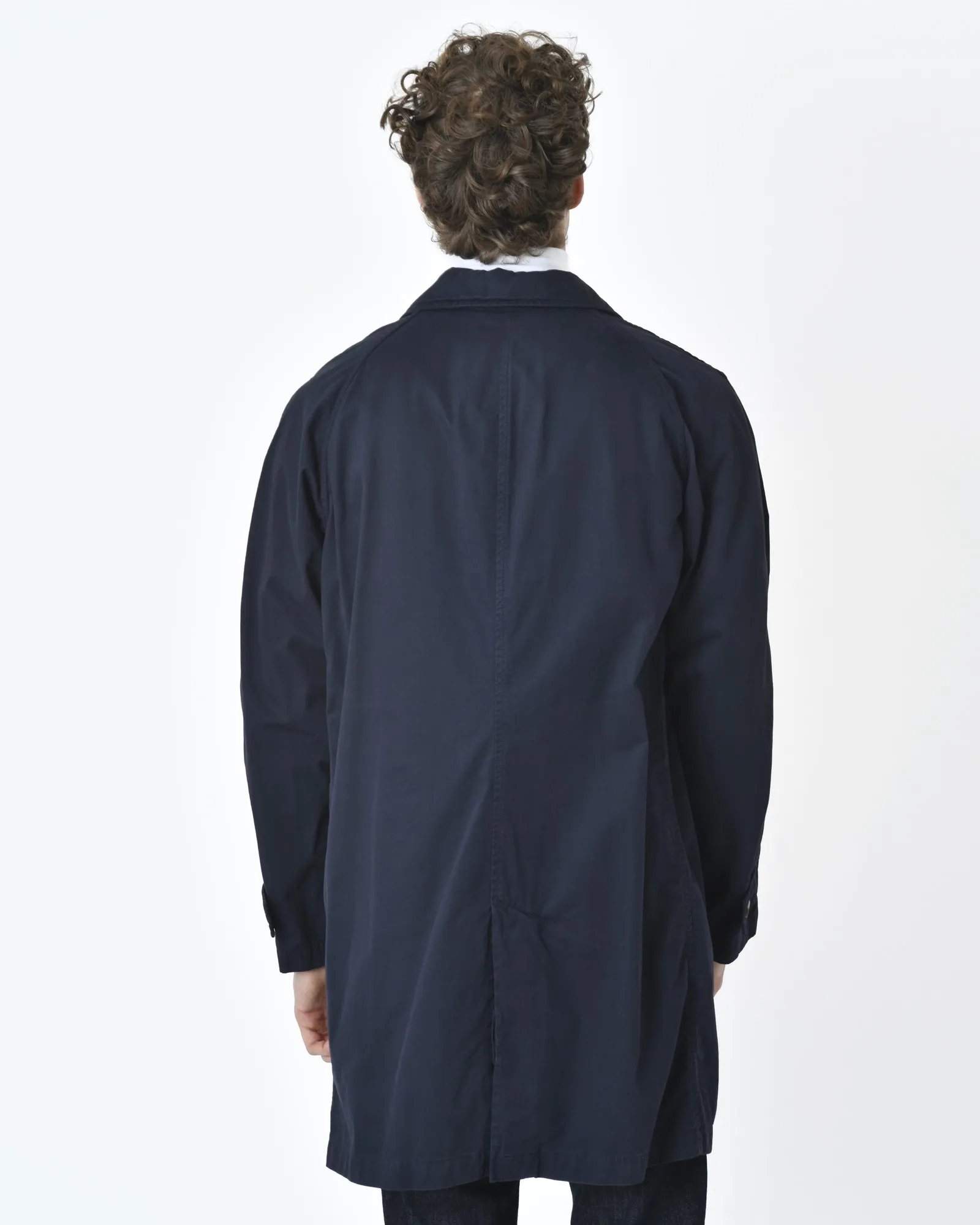 Manteau en coton bleu navy Breuer 