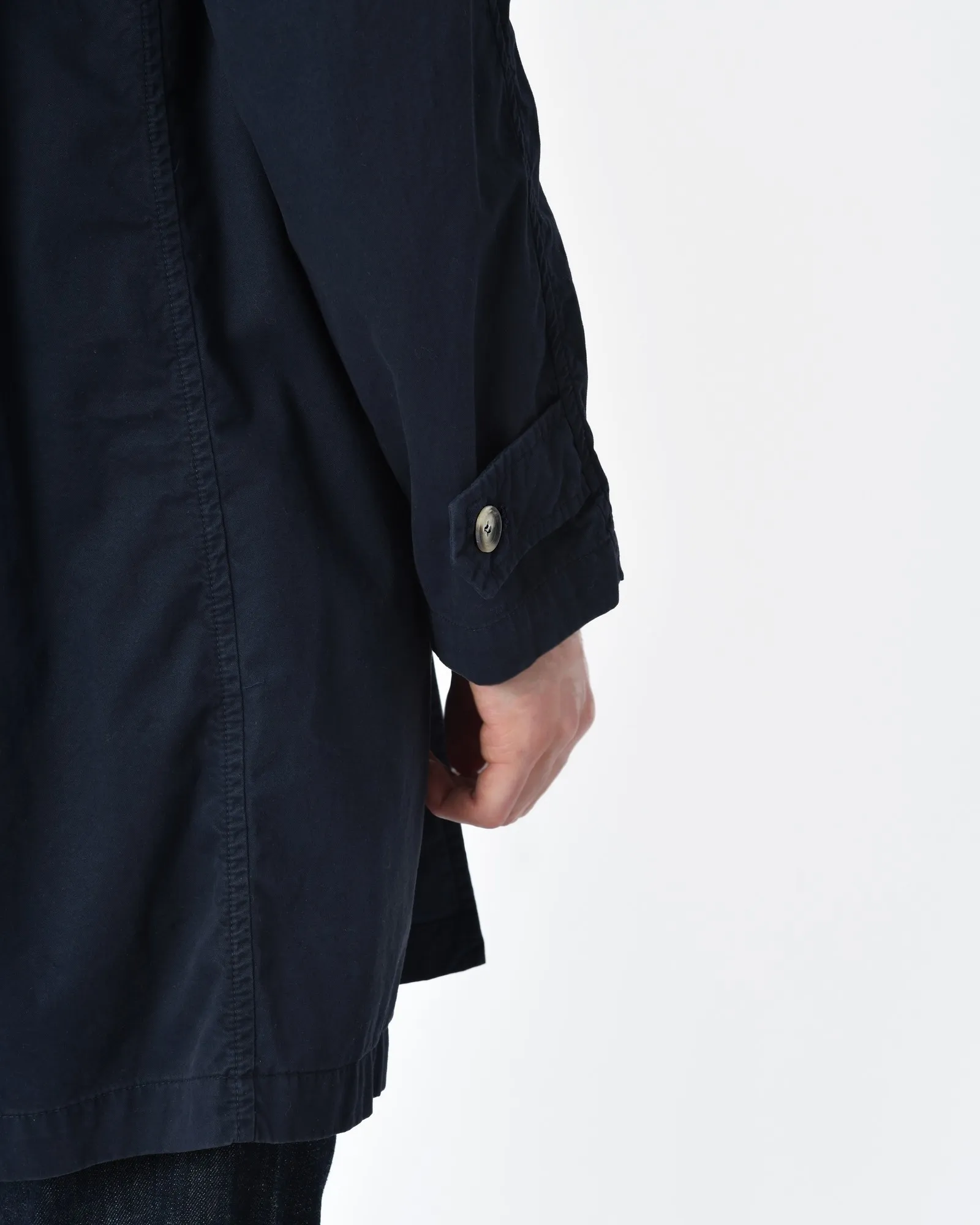 Manteau en coton bleu navy Breuer 