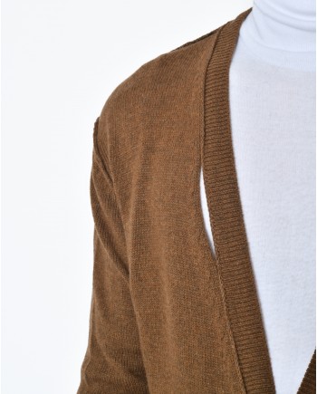 Cardigan maille camel Isabel Benenato 