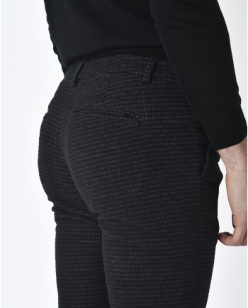 Pantalon gris à carreaux True Nyc 