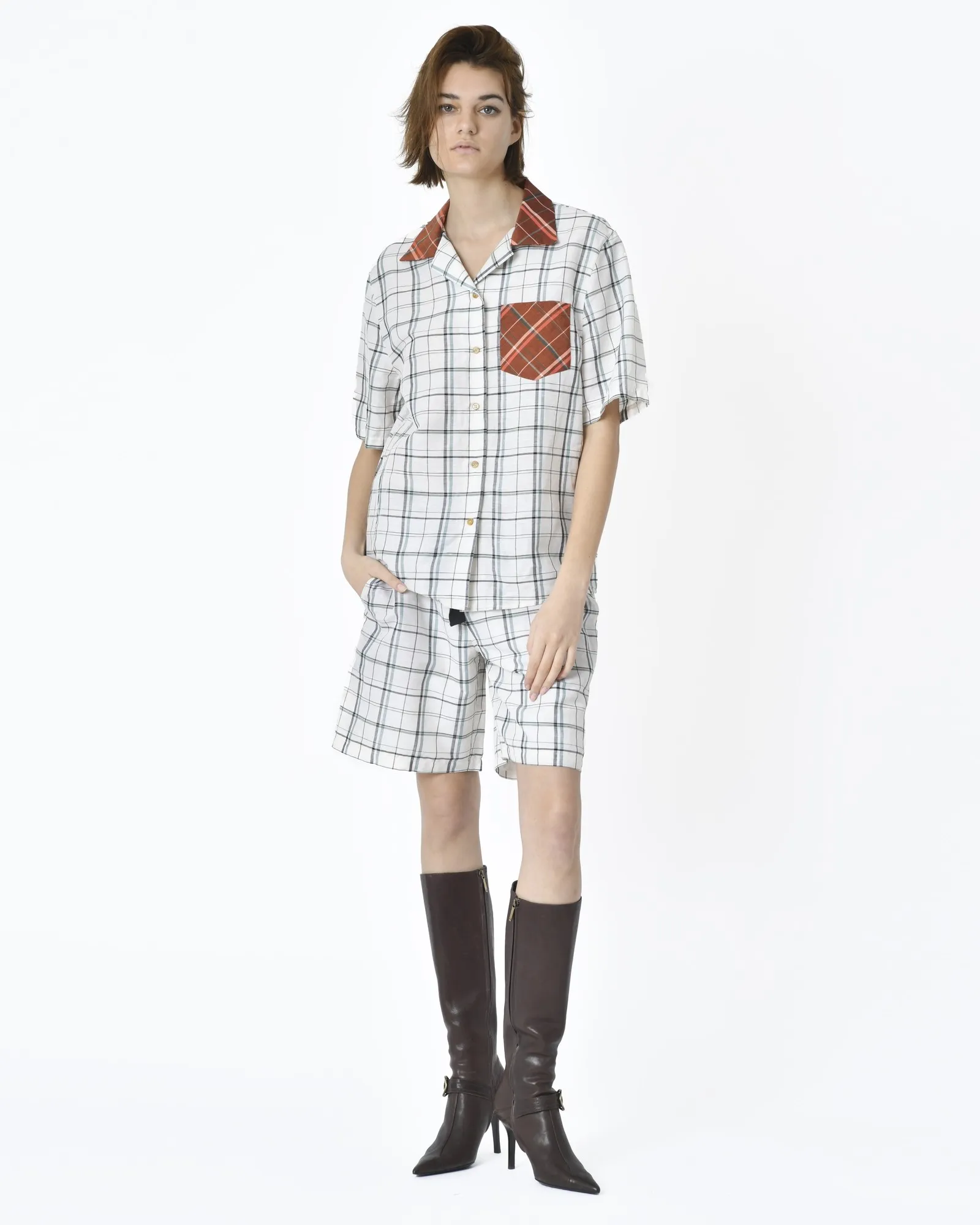 Chemise d'ensemble pyjama à carreaux McQ Alexander Mcqueen 