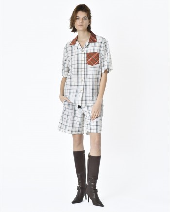 Chemise d'ensemble pyjama à carreaux McQ Alexander Mcqueen 