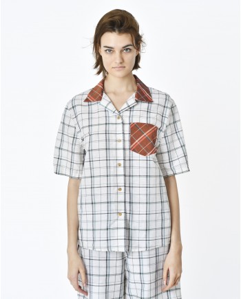 Chemise d'ensemble pyjama à carreaux McQ Alexander Mcqueen 