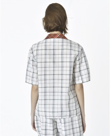 Chemise d'ensemble pyjama à carreaux McQ Alexander Mcqueen 