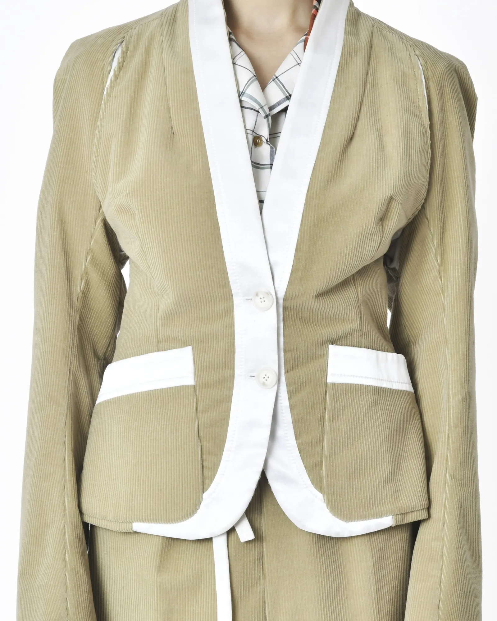 Veste velours côtelé beige Lutz 