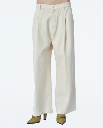 Pantalon denim blanc écru True Nyc 