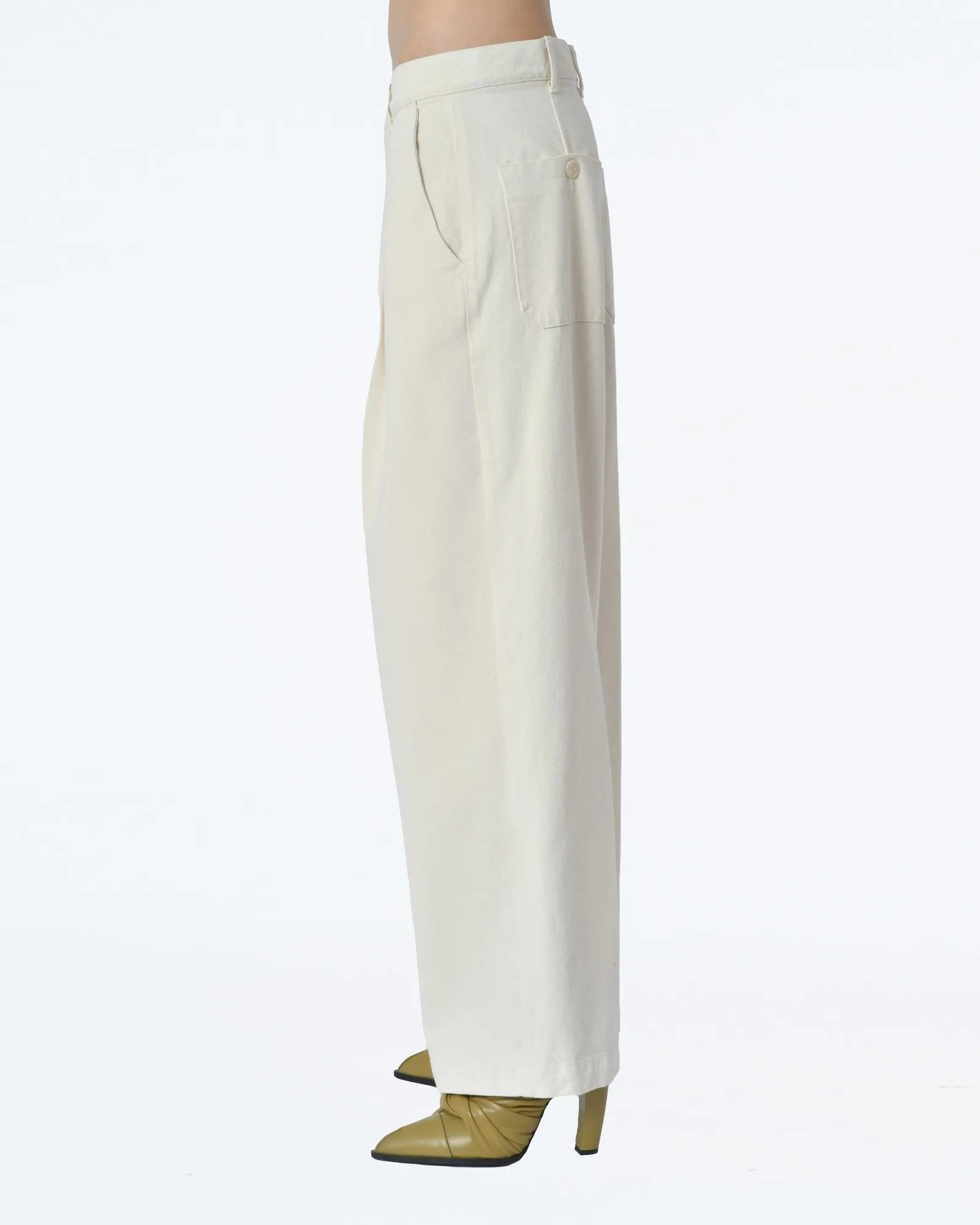 Pantalon denim blanc écru True Nyc 