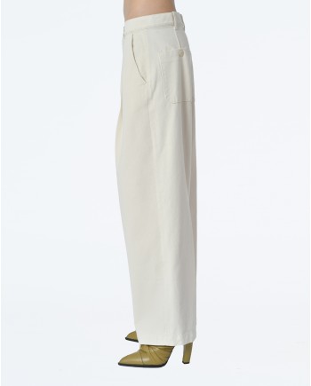 Pantalon denim blanc écru True Nyc 