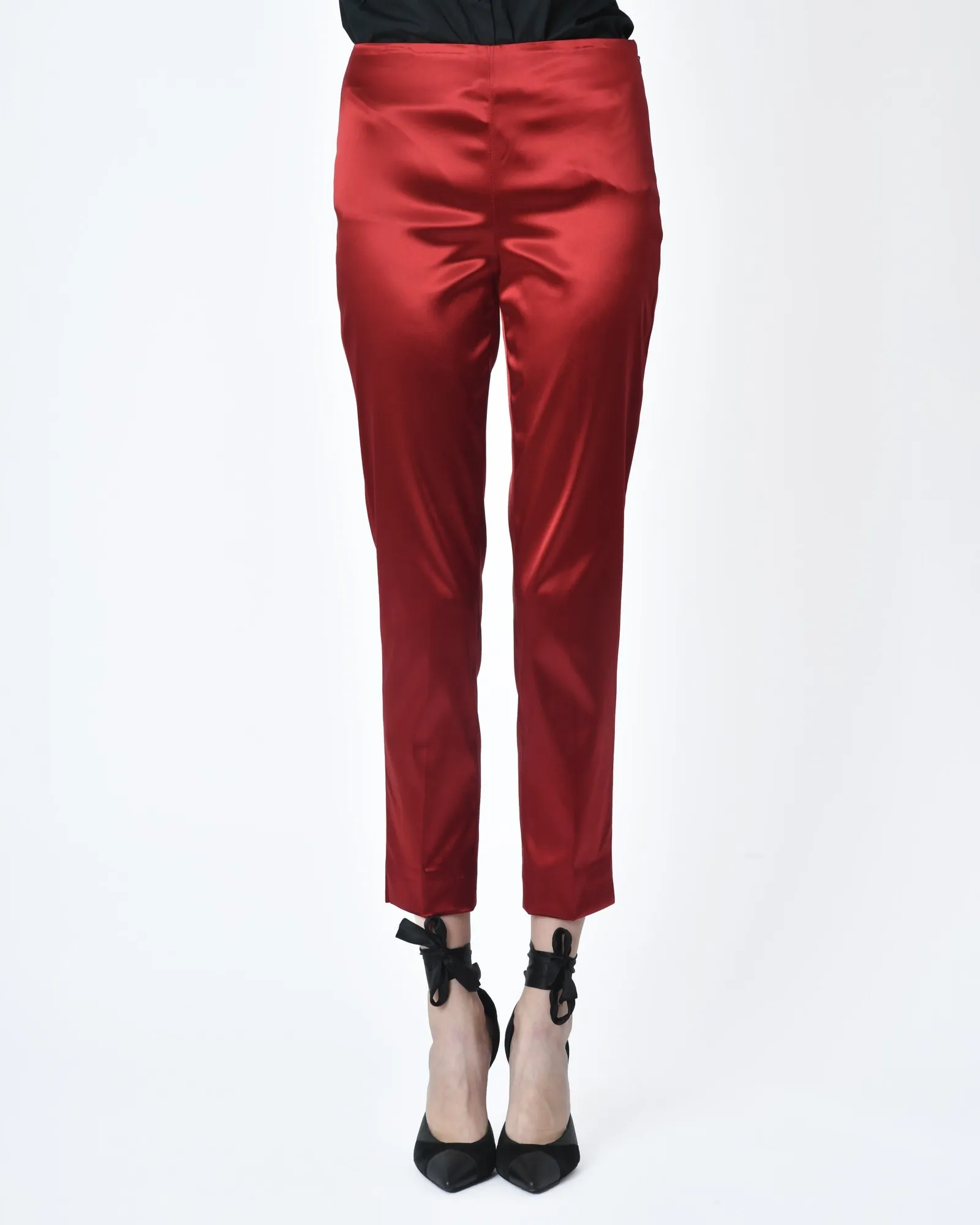 Pantalon d'ensemble satin rouge Clips 