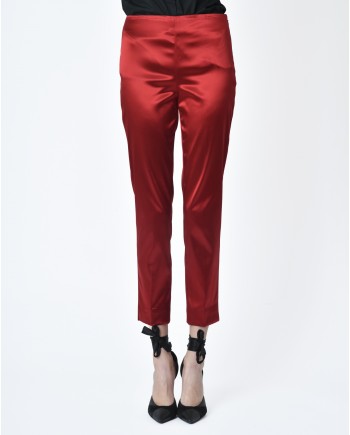 Pantalon d'ensemble satin rouge Clips 