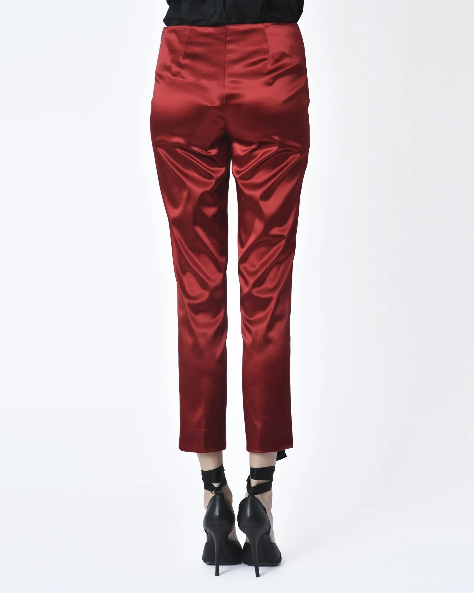 Pantalon d'ensemble satin rouge Clips 