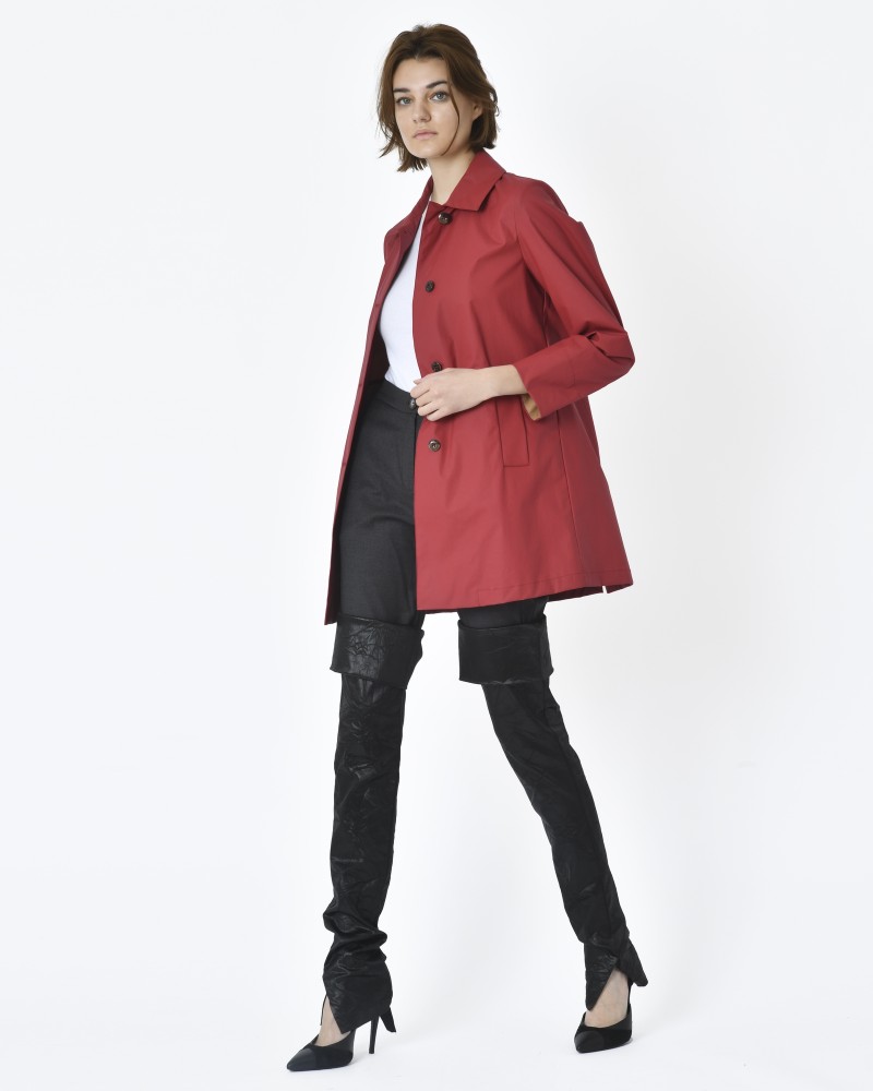 Manteau ciré rouge bordeaux Palto 