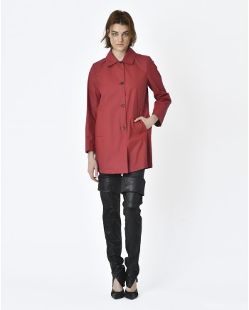 Manteau ciré rouge bordeaux Palto 