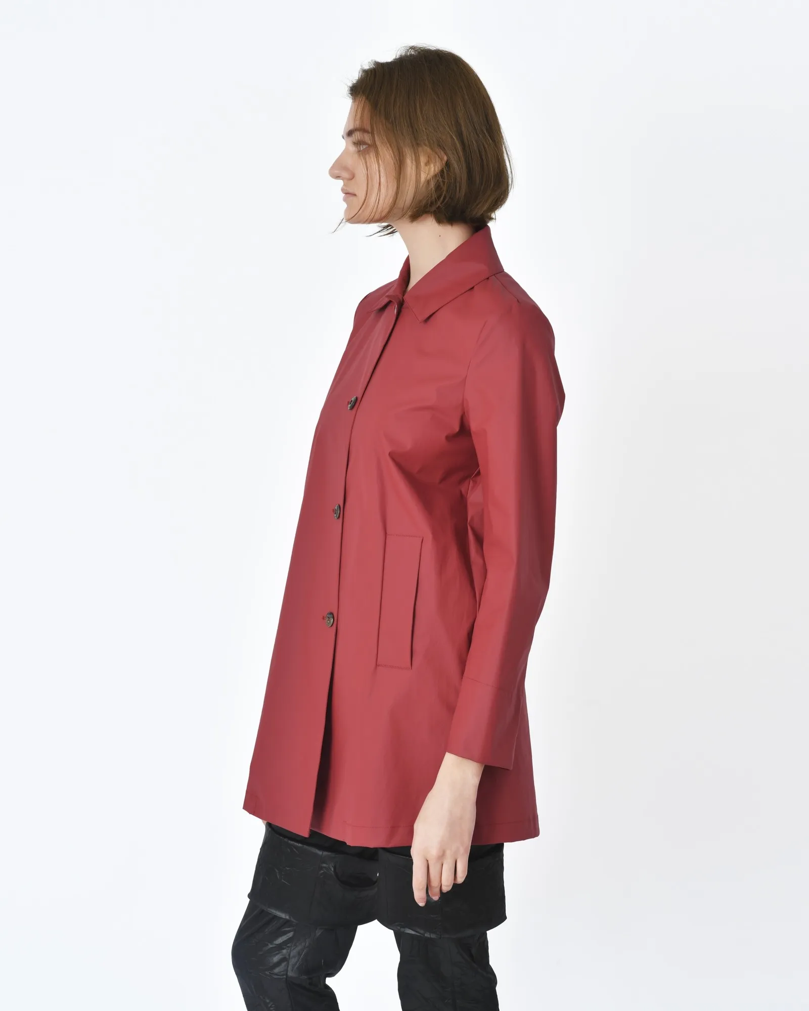 Manteau ciré rouge bordeaux Palto 