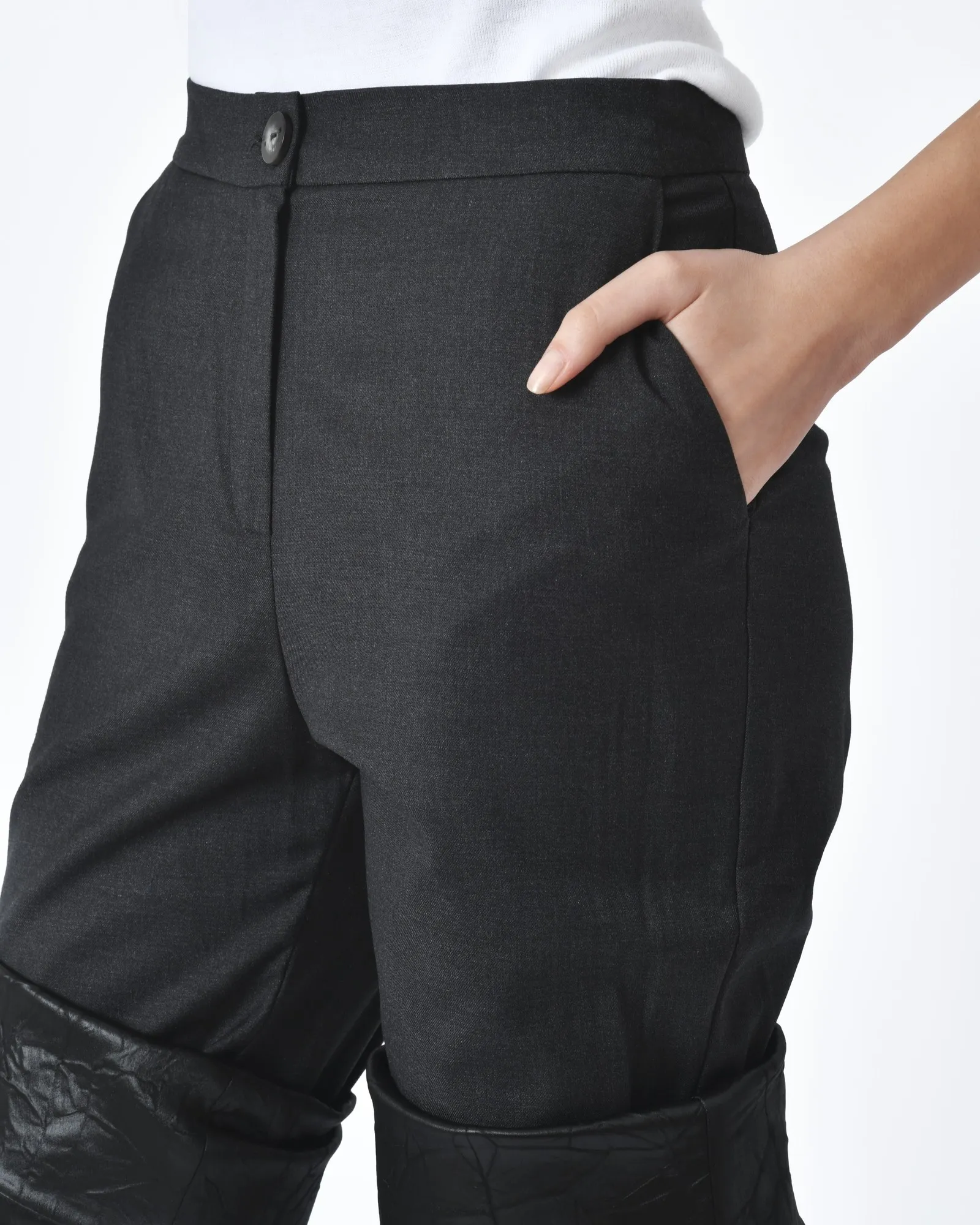 Pantalon bimatière effet cuissarde retourné Balossa 