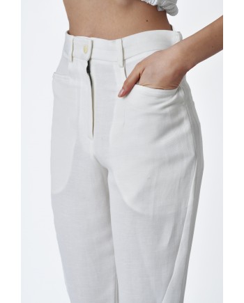 Pantalon blanc Isabel Benenato 