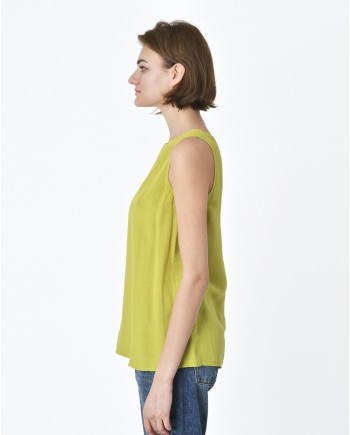 Blouse sans manches verte pomme Blanca Luz 