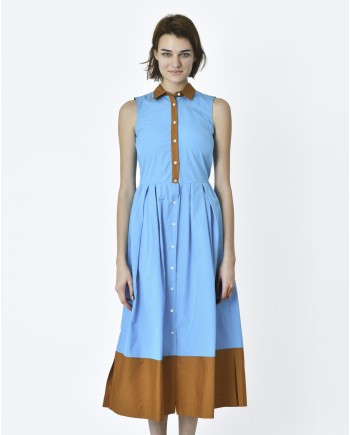 Robe longues bleu cyan Sara Roka 